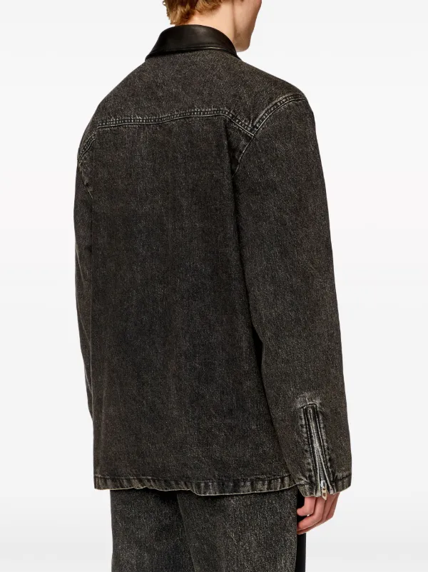 Diesel L-Stoller レザージャケット | ブラック | FARFETCH JP