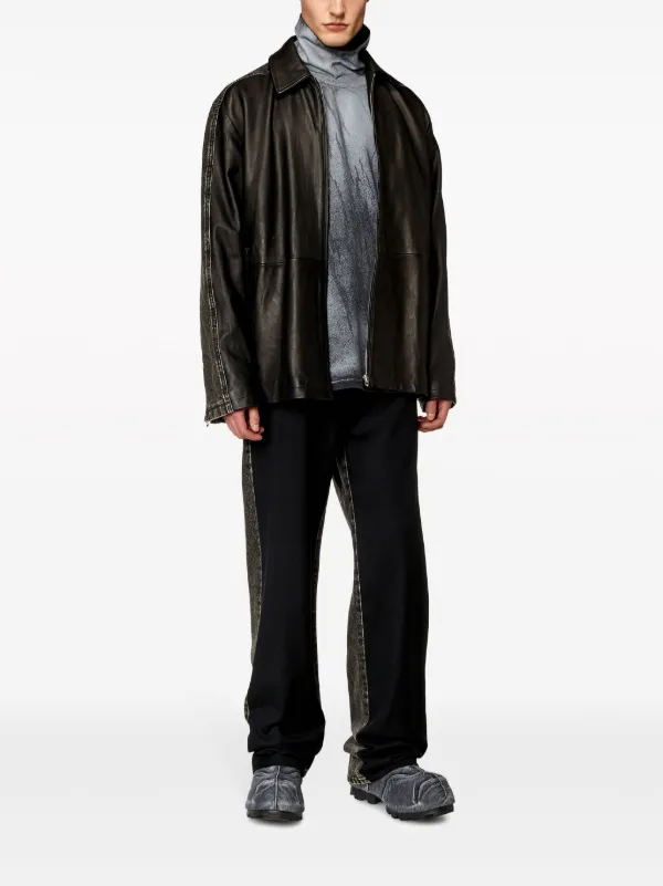 新品 DIESEL ディーゼル L-STOLLER レザージャケット 48 新品 DIESEL ディーゼル L-STOLLER レザージャケット 48