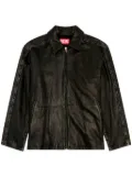 Diesel L-Stoller panelled leather jacket - Black
