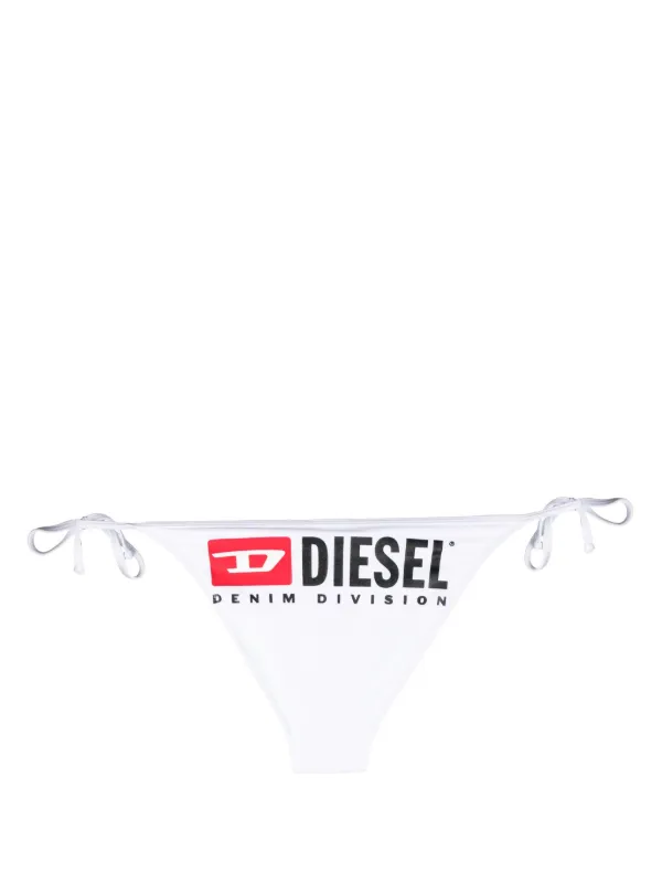 DIESEL>>Diesel Bfpn Brigittes サイドタイド ビキニ ブリーフ Women's Swim briefs with denim print | Black | Diesel