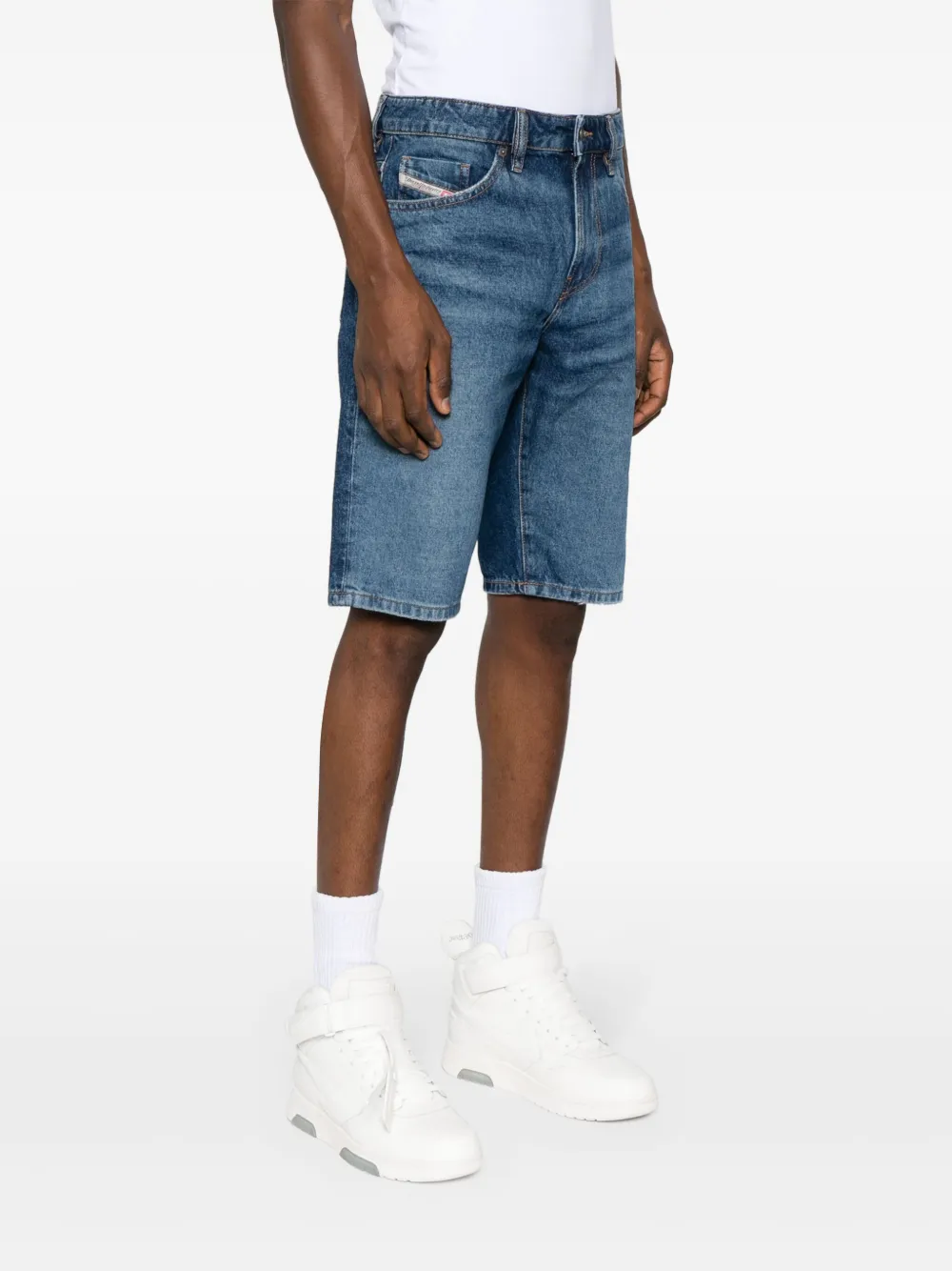 Diesel Slim-fit denim shorts Blauw