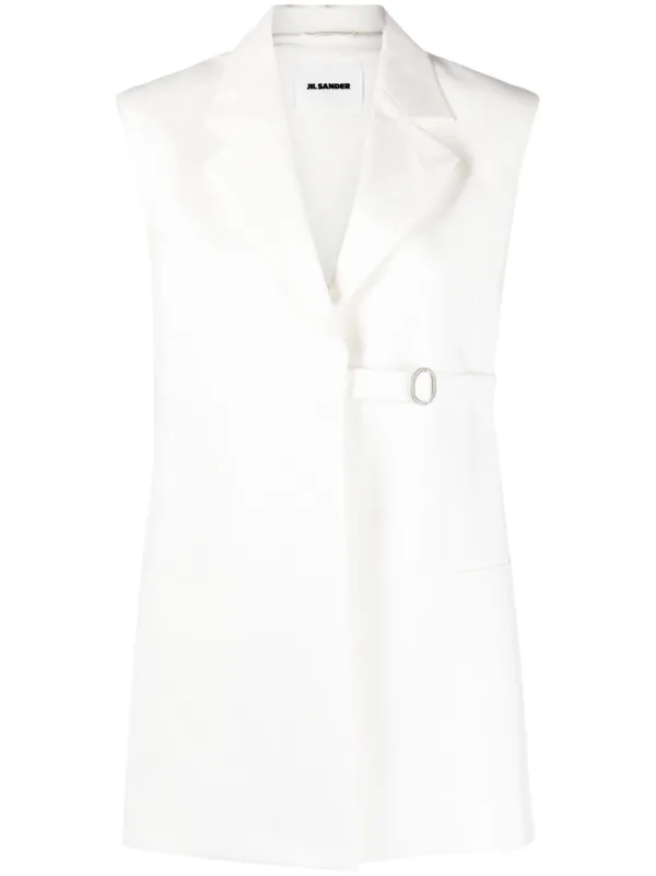 JIL SANDER ベスト Jil Sander テーラードベスト | ホワイト | FARFETCH JP