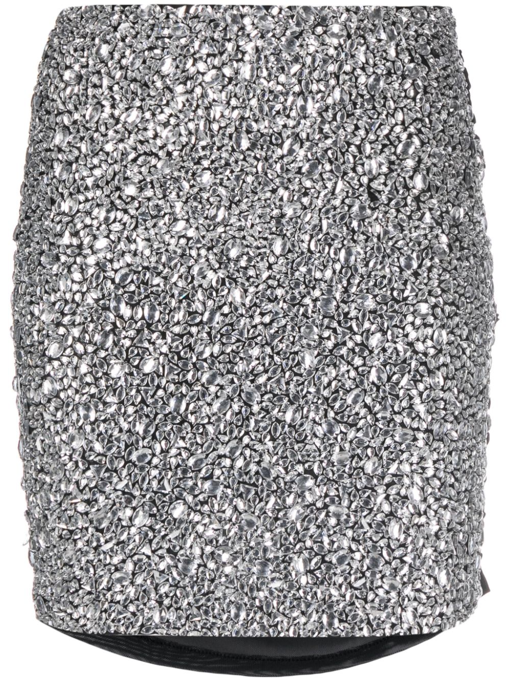 Gestuz Glitzagz Crystal-embellished Miniskirt In Black