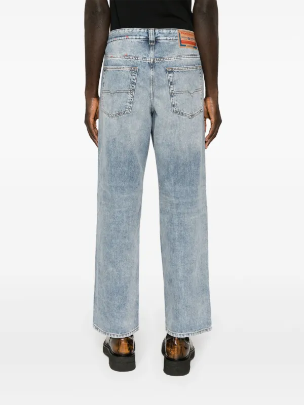 DUNST Cotton jeans with back logo patch セール Diesel logo-patch Cotton Cropped Jeans | Blue | FARFETCH