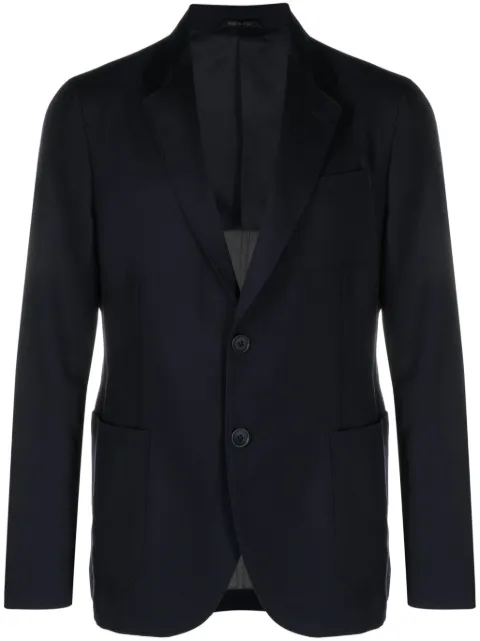 Giorgio Armani single-breasted wool-blend blazer
