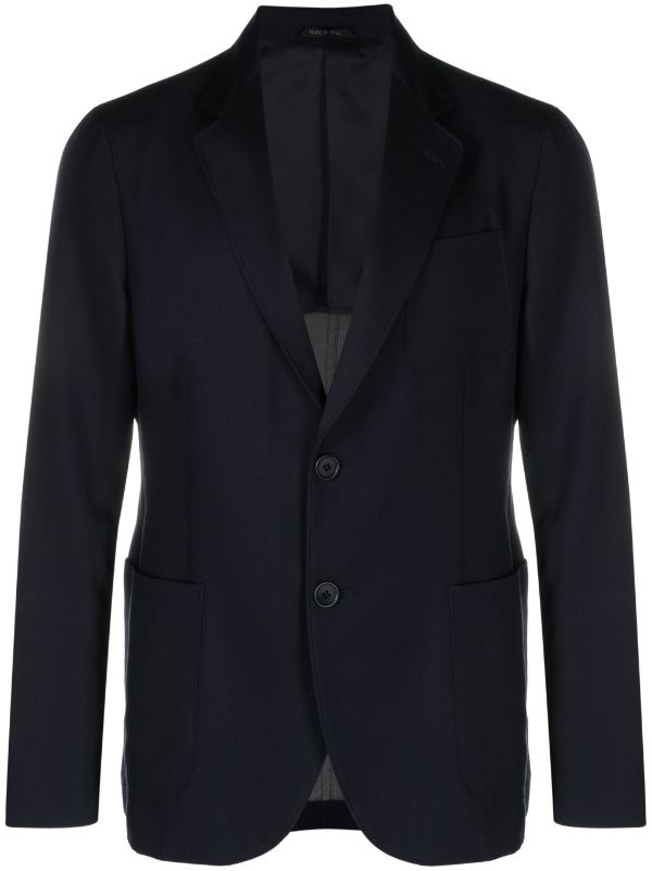 Giorgio Armani single breasted wool blend Blazer Farfetch