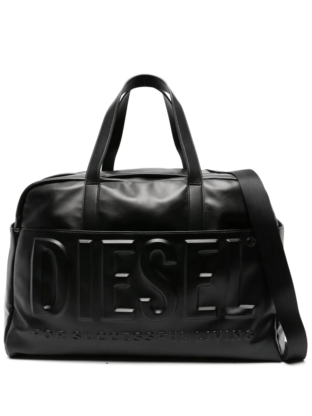 Diesel logo-debossed travel bag - Nero