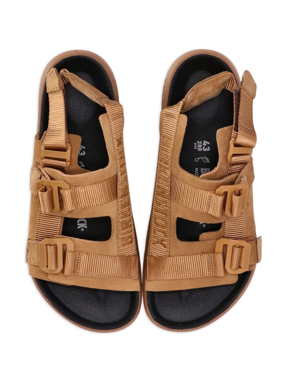Birkenstock Shinjuku logo-strap sandals Brown