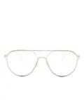 Mykita crystal-embellished pilot-frame glasses - Gold