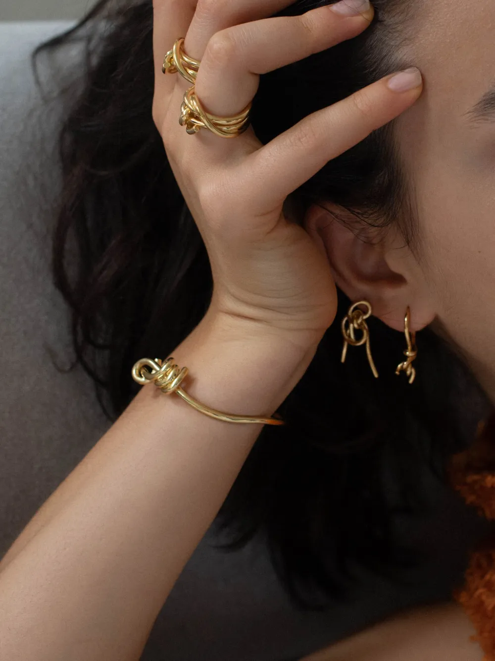  Completedworks 18kt Yellow Gold Knot Bracelet 