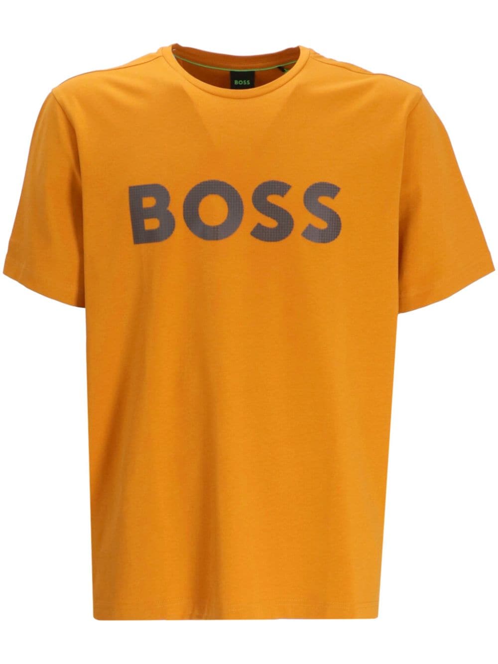 Hugo Boss Logo-print Crew-neck T-shirt In Orange