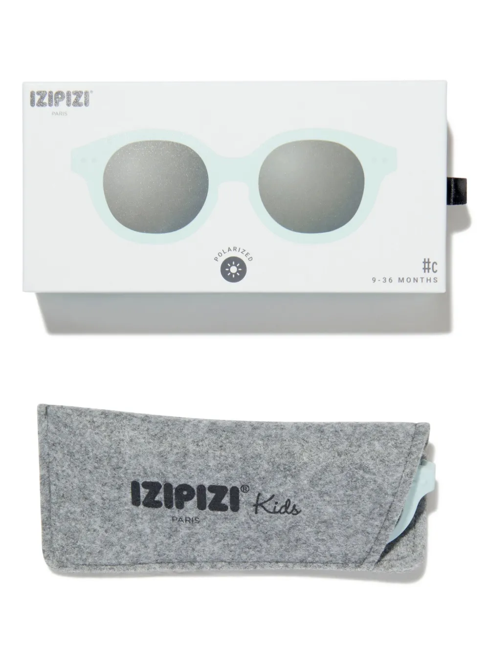 IZIPIZI KIDS Zonnebril met rond montuur Grijs