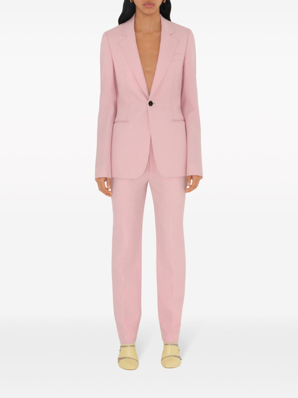 Burberry Pantalon van scheerwol - Roze