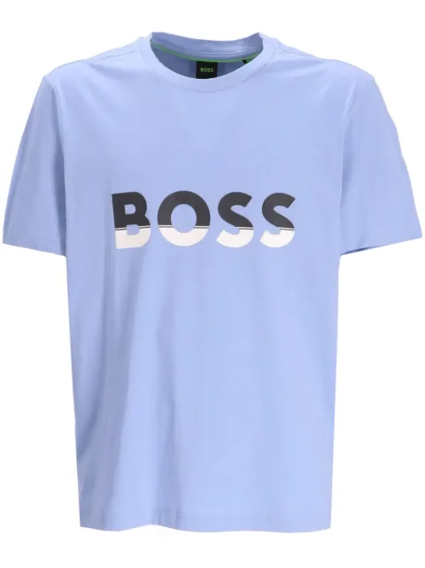 BOSS logo-print cotton T-shirt