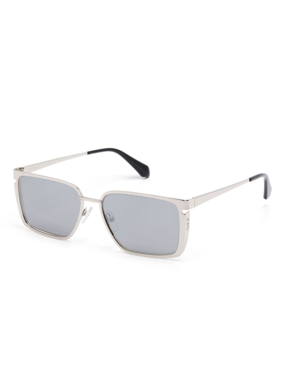 Off-White Yoder zonnebril met rechthoekig montuur Zilver