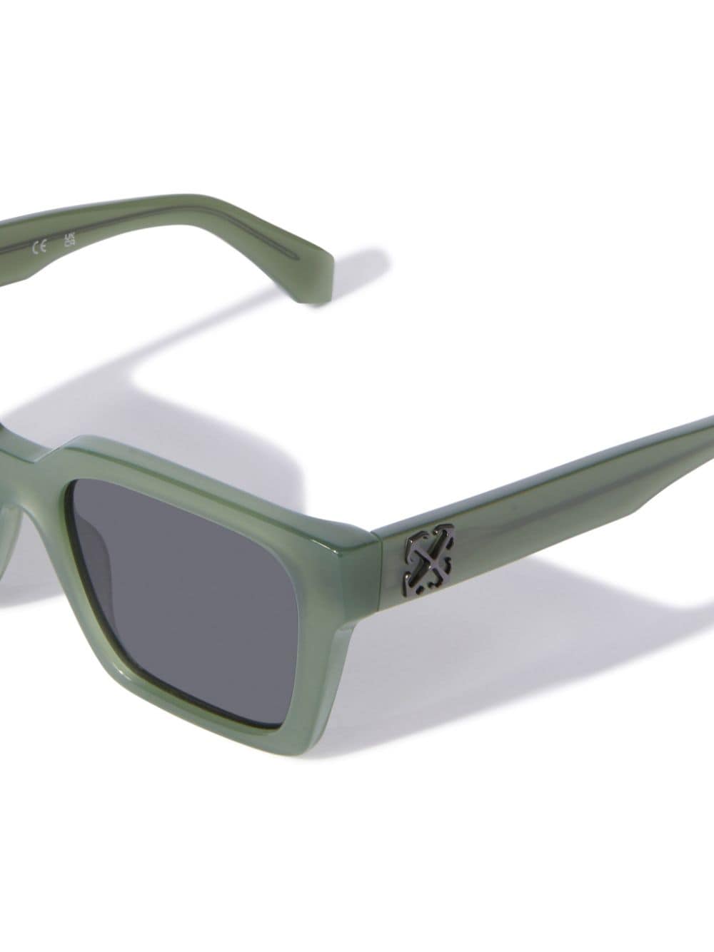 Off-White Branson zonnebril met vierkant montuur Groen