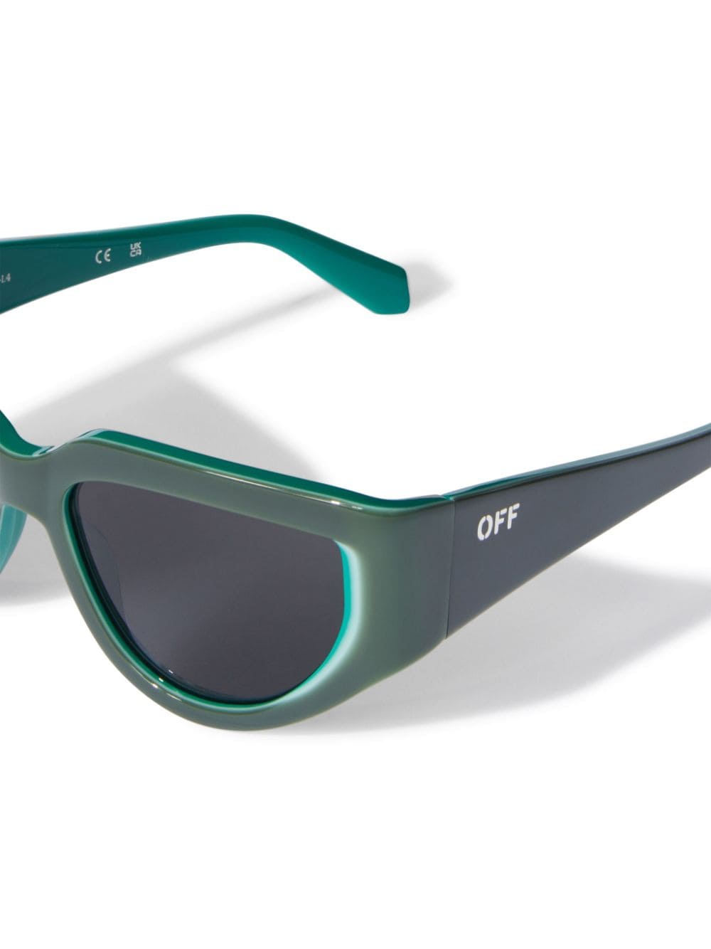 Shop Off-white Seward Logo-print Sunglasses In Green