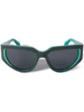Off-White Eyewear Seward logo-print sunglasses - Green