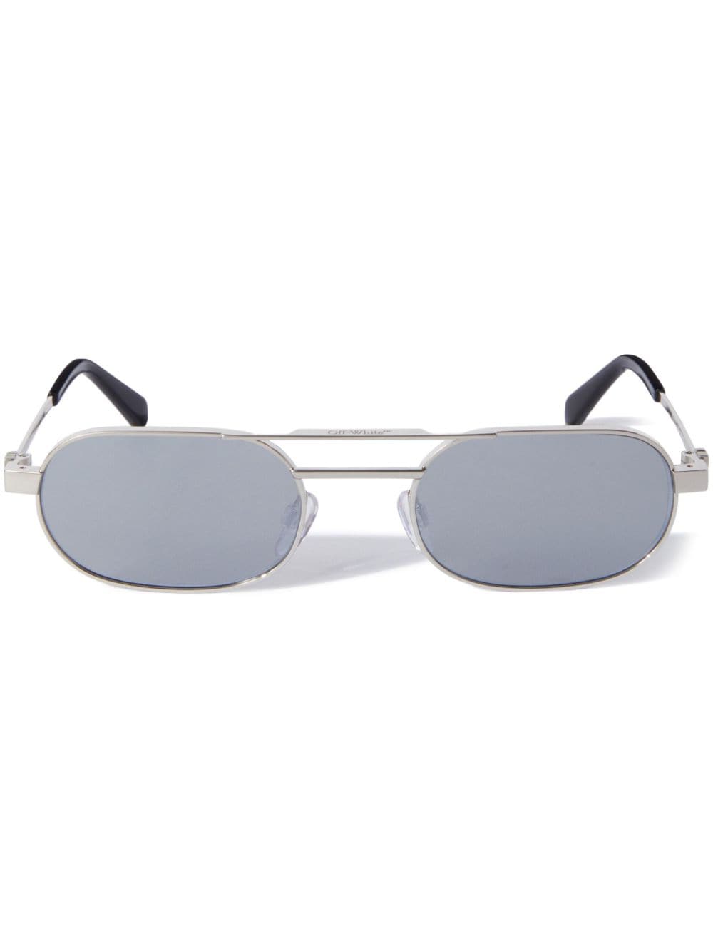 Shop Off-white Vaiden Oval-frame Sunglasses In Silver