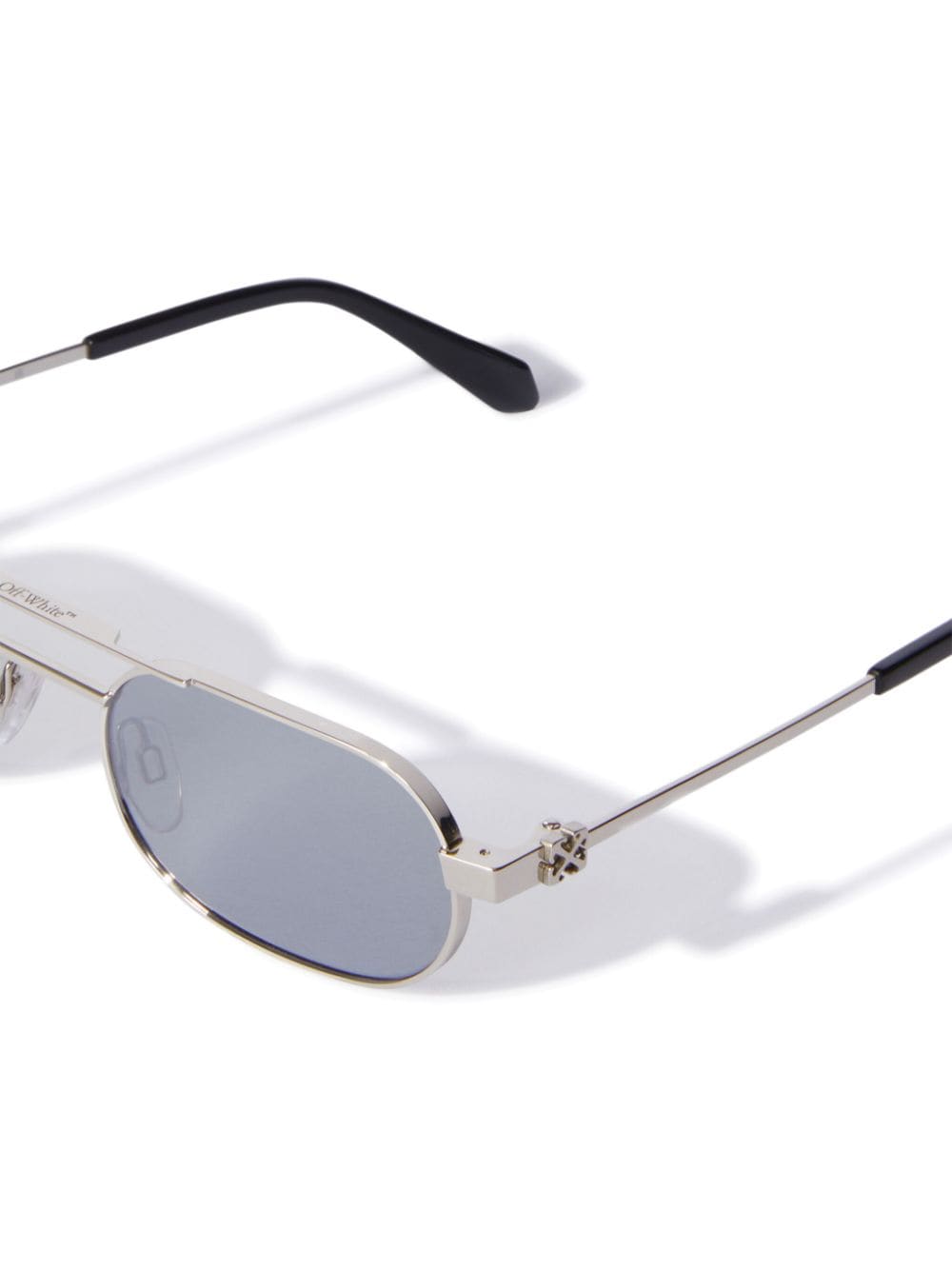 Shop Off-white Vaiden Oval-frame Sunglasses In Silver