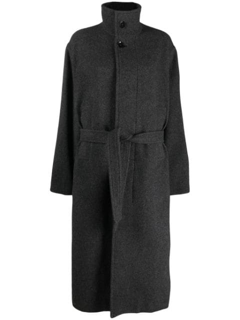 LEMAIRE belted wool-blend coat