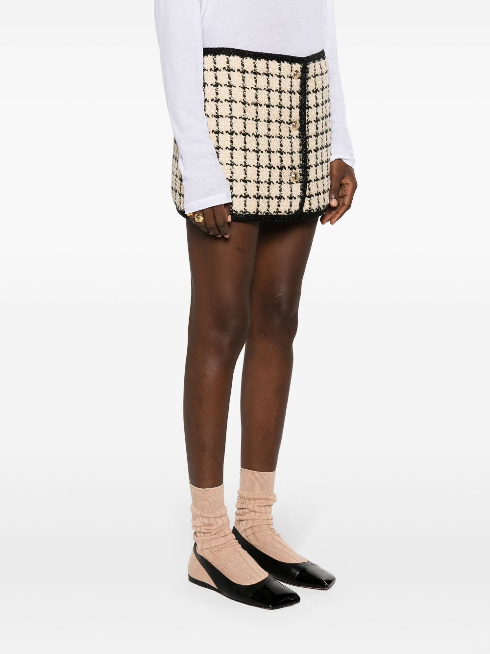 Miu Miu check-pattern tweed miniskirt Women