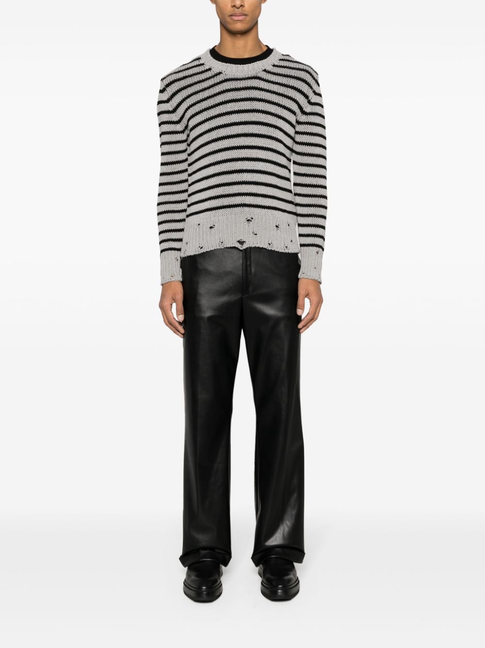 ERALDO high-waist bootcut trousers - Zwart