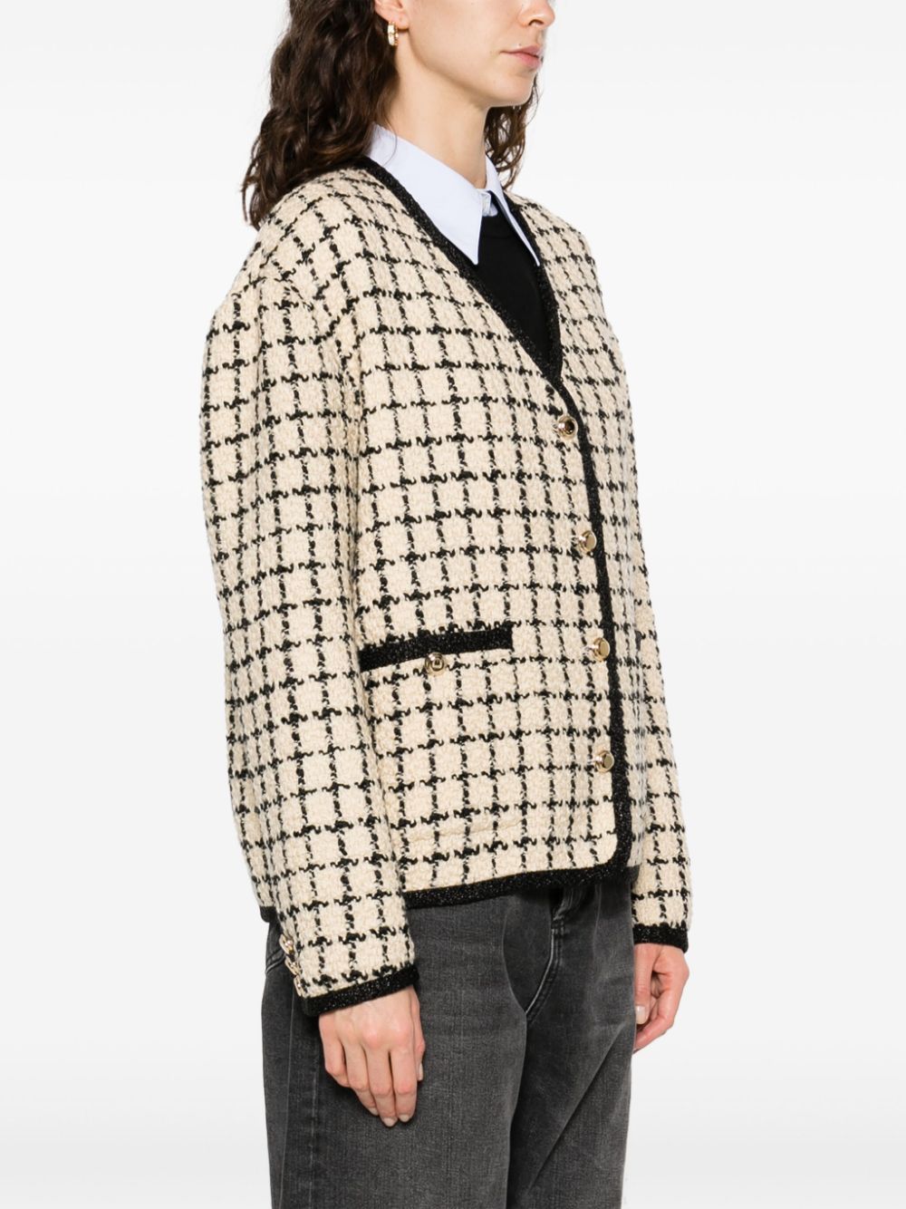 Miu Tweed jack Beige