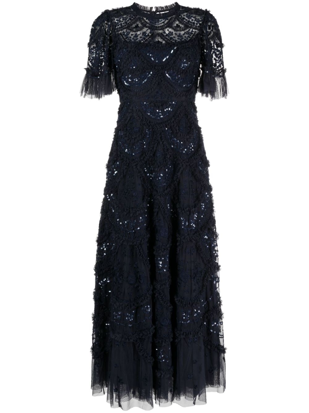 Needle & Thread Carmen maxi-jurk verfraaid met pailletten Blauw