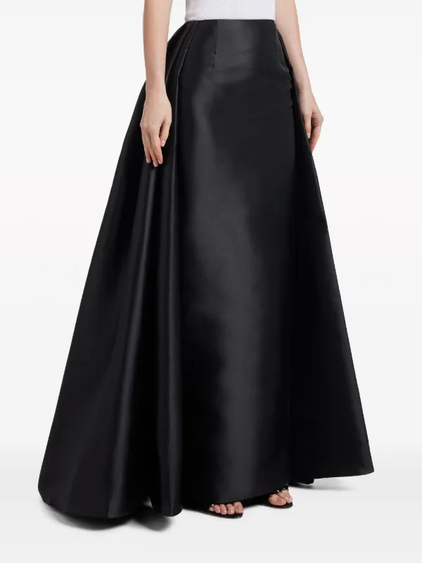 Satin draped outlet maxi skirt