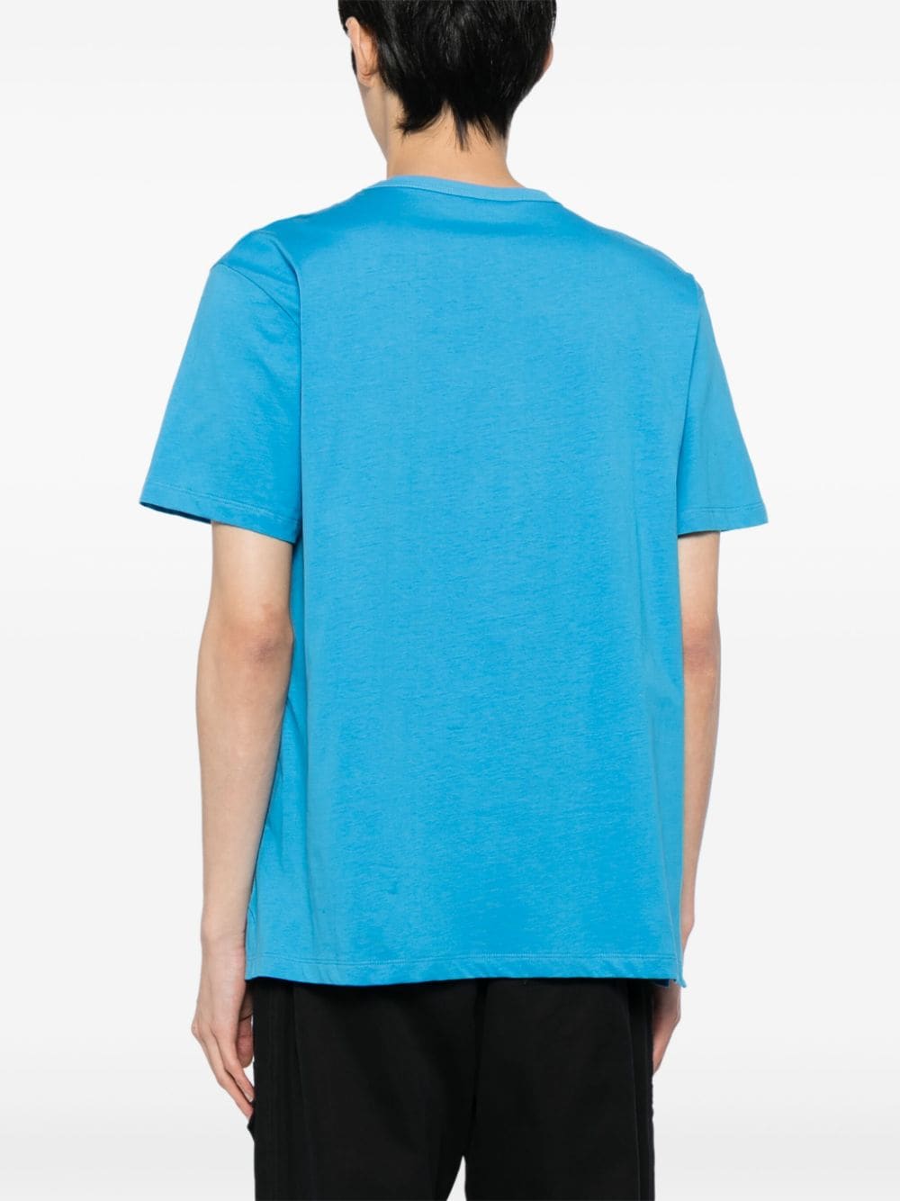 Shop Alexander Mcqueen Half Seal Cotton T-shirt In Blue