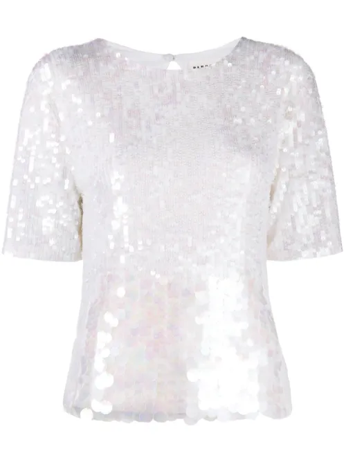 T-shirt brodé de sequins - P.A.R.O.S.H. - Modalova