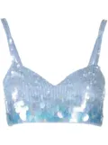 P.A.R.O.S.H. sequinned crop top - Blue
