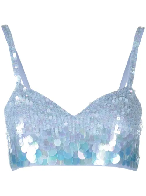 P.A.R.O.S.H. top corto con lentejuelas