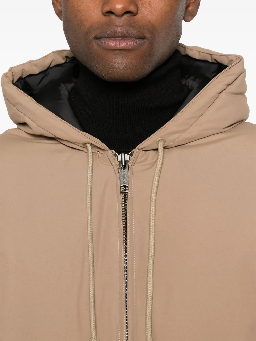 Carhartt Active Logo-patch Hooded Jacket In Neutrals