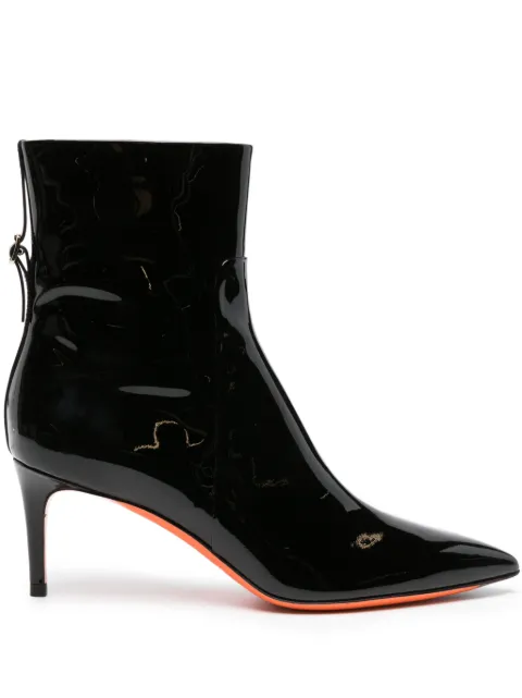 Santoni Stiefeletten aus Lackleder 65mm
