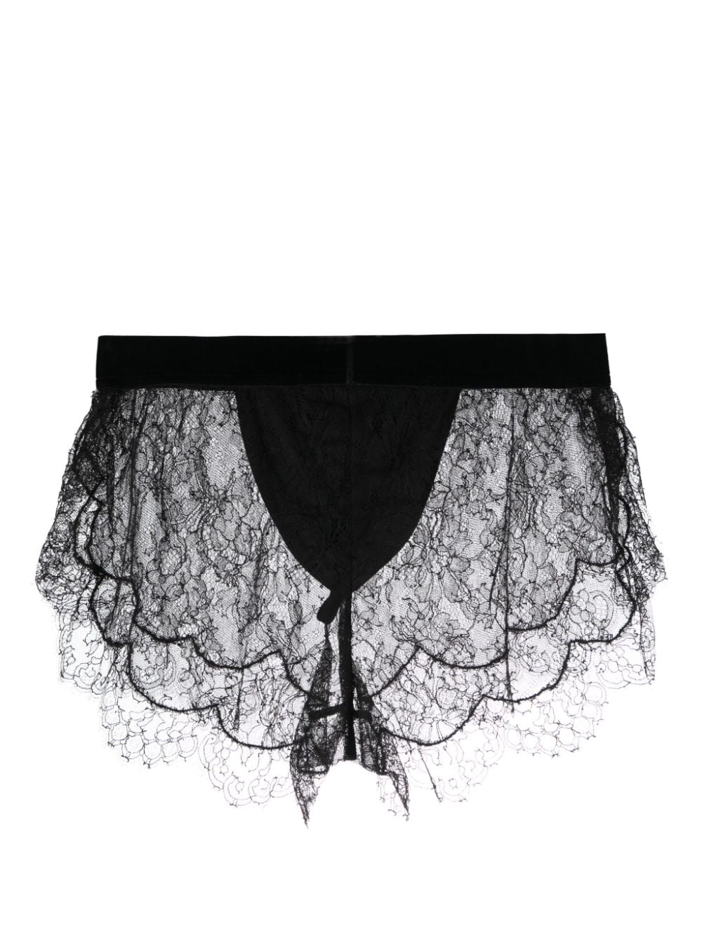 TOM FORD lace-detail logo-waistband boxers - Zwart