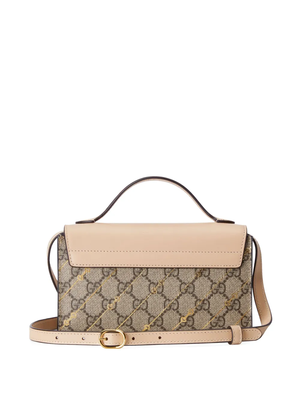 Gucci Padlock mini shopper met Horsebit-print - Bruin