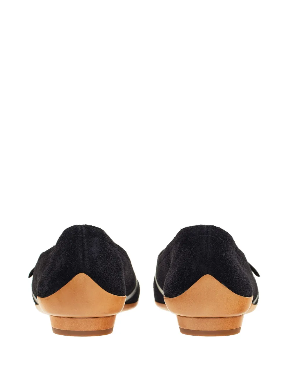 Ferragamo Audrey (1954) suède ballerina's Zwart