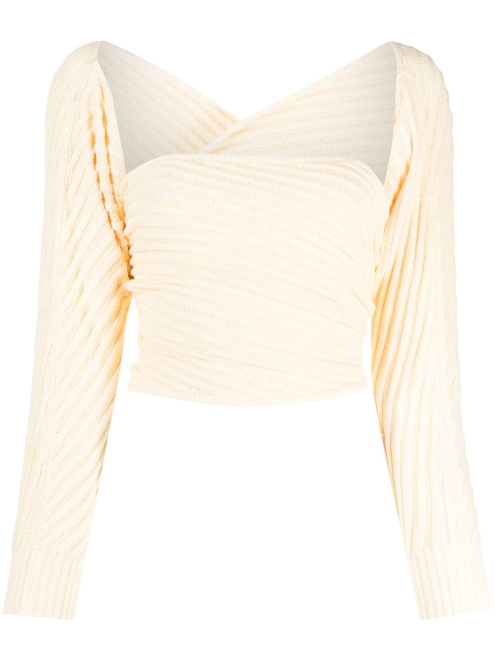 Gimaguas Marianne Mangas Ribbed Jumper In Neutral
