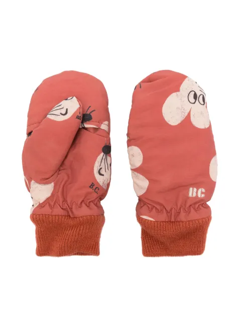 Bobo Choses Mouse logo-embroidered mittens