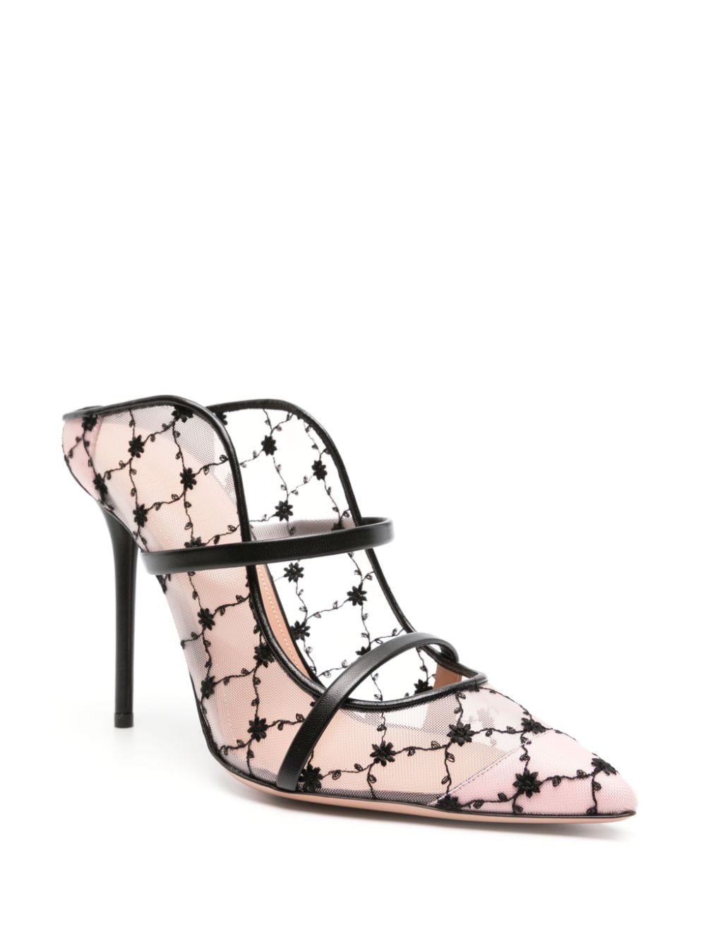 Shop Malone Souliers Maureen 100mm Leather Mules In Pink