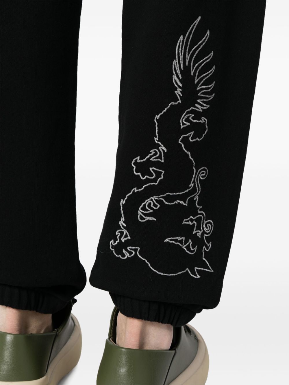Shop Maharishi Logo-embroidered Track Pants In Black