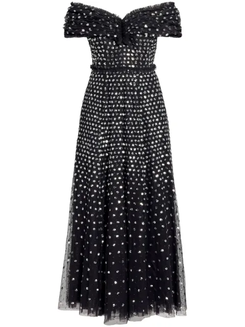 Needle & Thread Grace Gloss off-shoulder gown