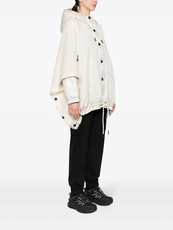 Moncler Grenoble Hooded Fleece Cape - Farfetch