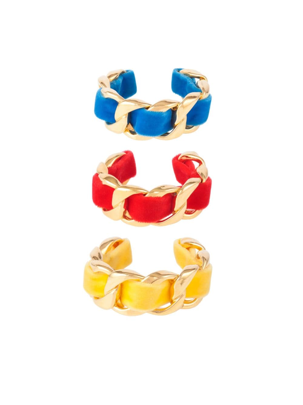 Pre-owned Chanel 1980s Chain-link Cuff Bracelet In Gold