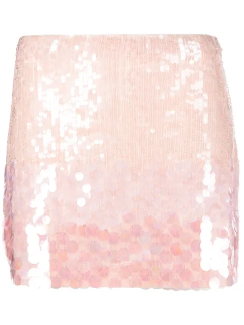 P.A.R.O.S.H. iridescent sequin mini skirt