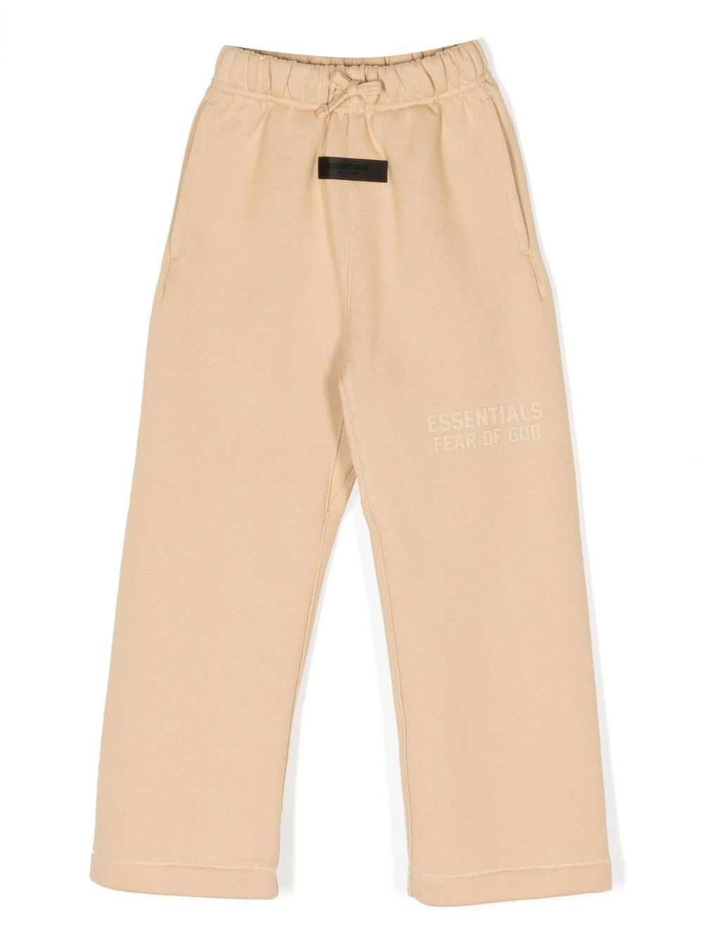 Essentials Kids' Logo-print Drawstring Track Trousers In Brown