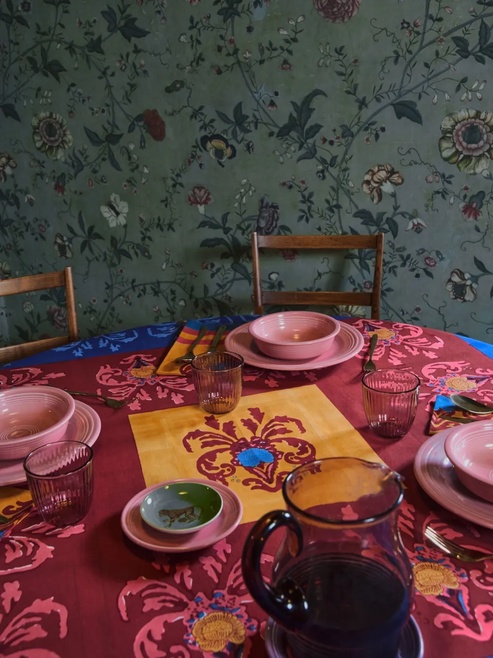 Abstract-Print Cotton Table Cloth