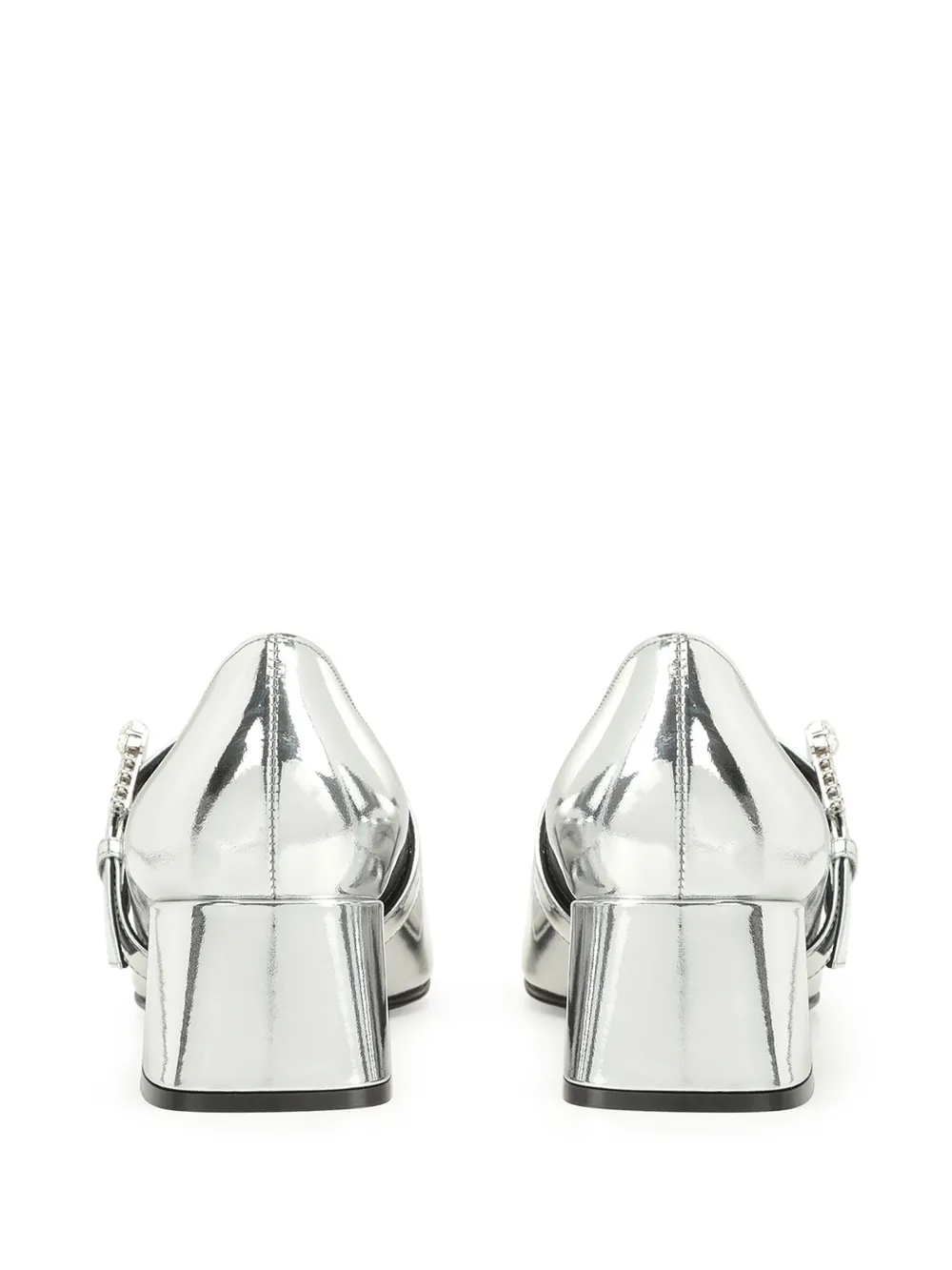 Sergio Rossi SR Twenty 45mm leather pumps Silver